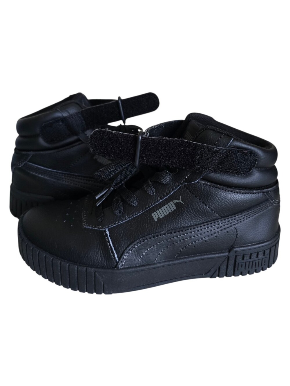 PUMA Carina 2.0 Mid Women's Arhletic Black Leather Sneakers - Picture 13 of 16
